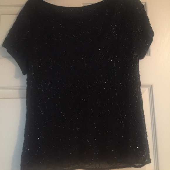 Black Beaded Top - Picture 2 of 2