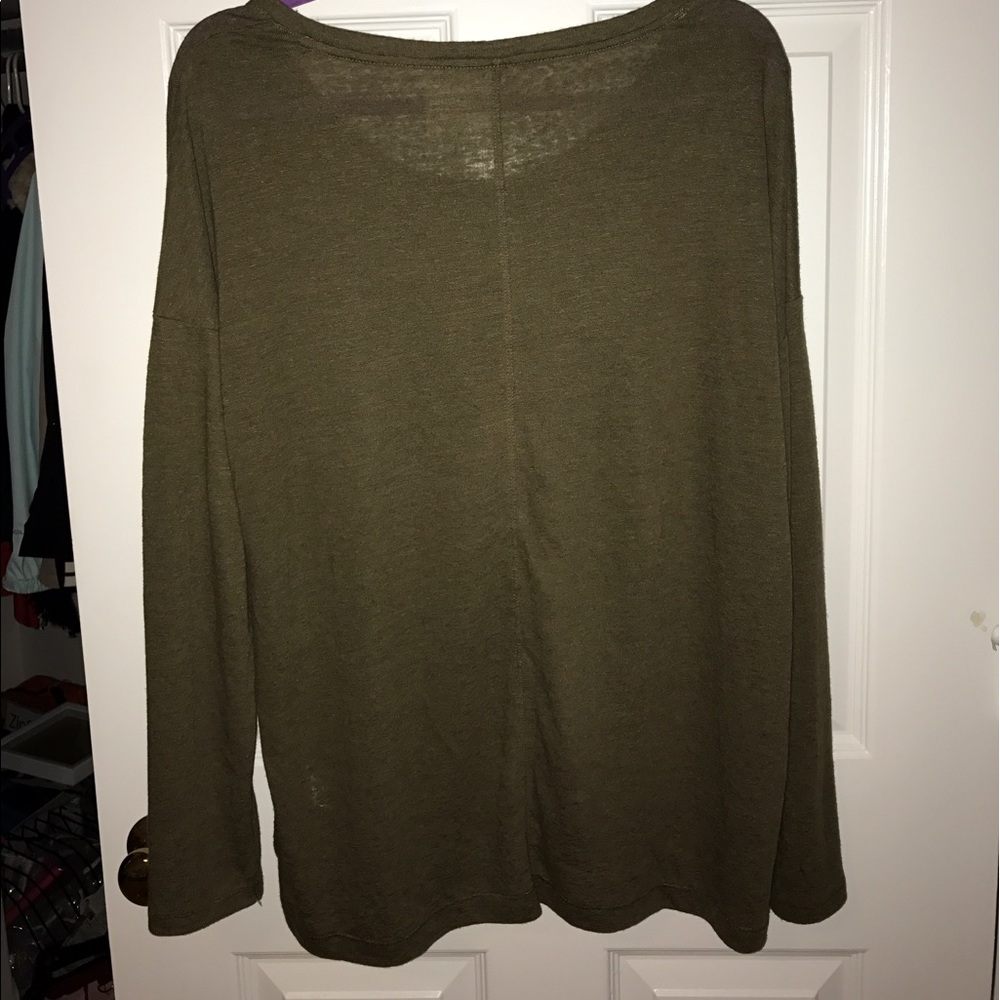 Olive green old navy oversized long sleeve shirt
