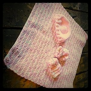 Handmade Crochet/Knit Car Seat Blanket