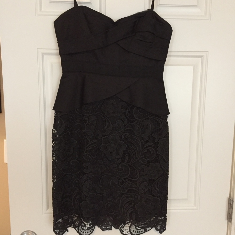 BCBG Maxazaria strapless black dress size 6