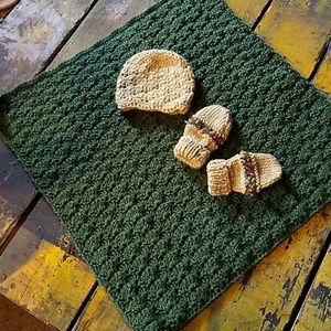 Handmade Crochet/Knit Travel Blanket