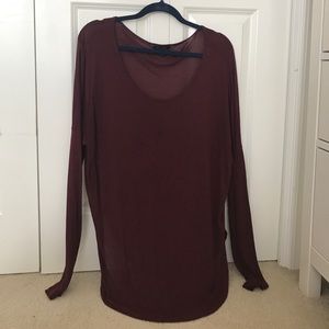 Wine Colored Long Sleeve - Banana Republic