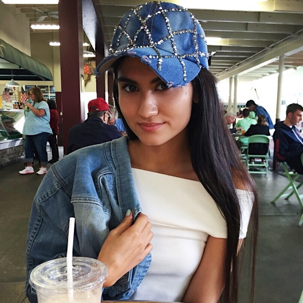 Denim Blinged Out Hat