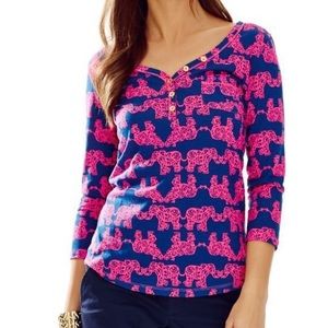 Lilly Pulitzer Palmetto Top Indigo Pack Your Trunk