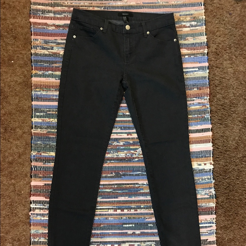 Gray denim jeans