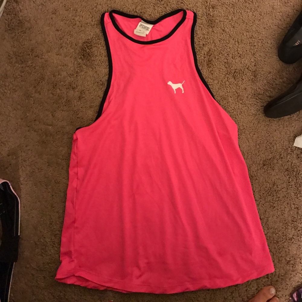 Pink muscle tank!