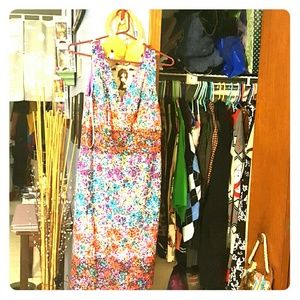 Floral Karl Lagerfeld dress 8 sleeveless midi