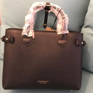 House Check Derby Leather Medium Banner Tote