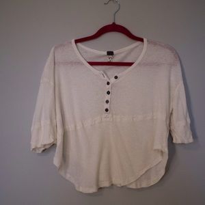 We the Free Cropped Henley Top