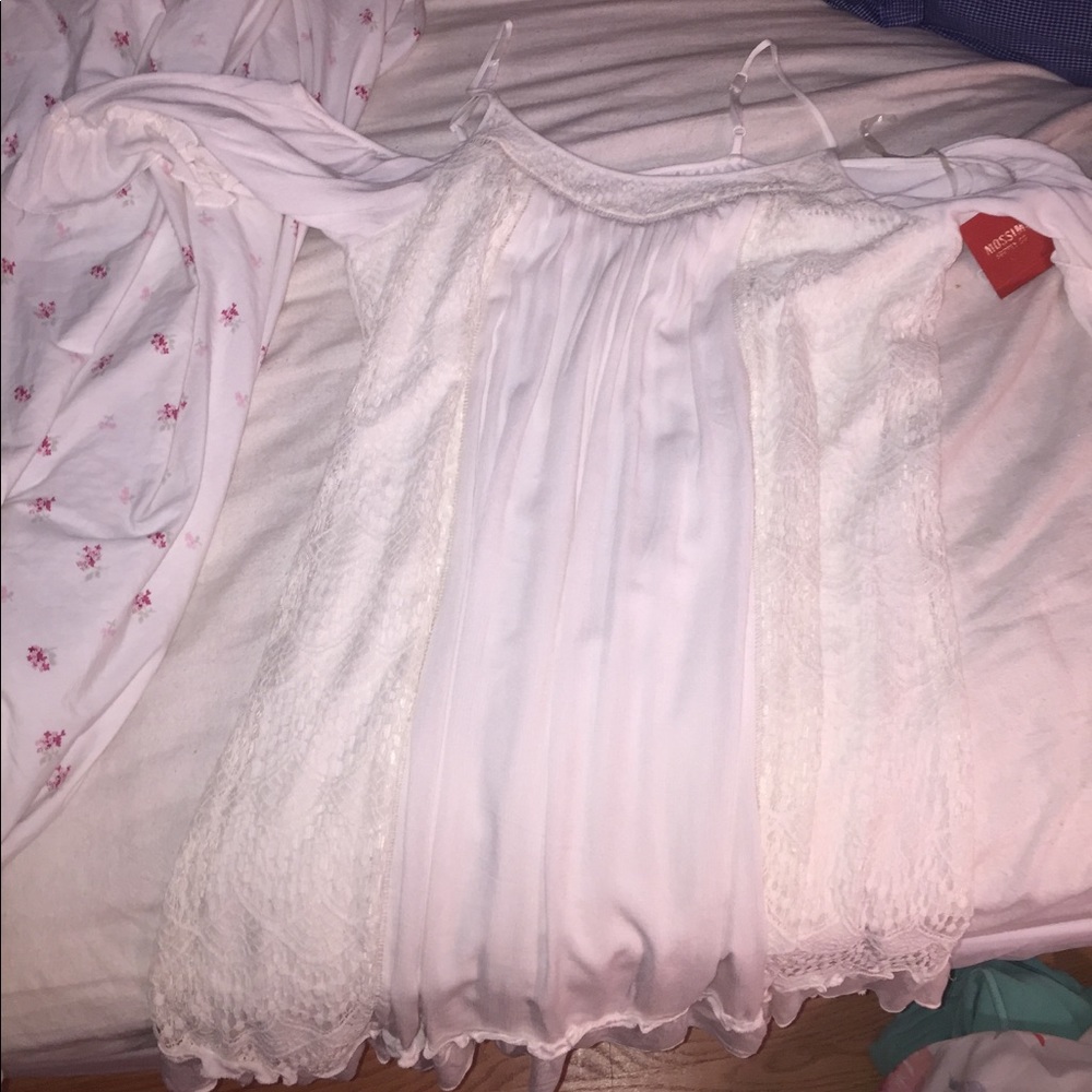 white off the shoulder dress