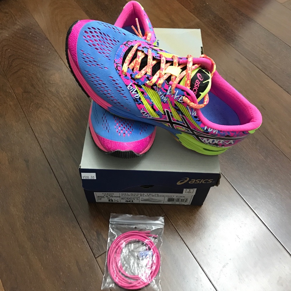 SALE Asics Gel-Noose Tri 10. Blue/Black/Hot Pink
