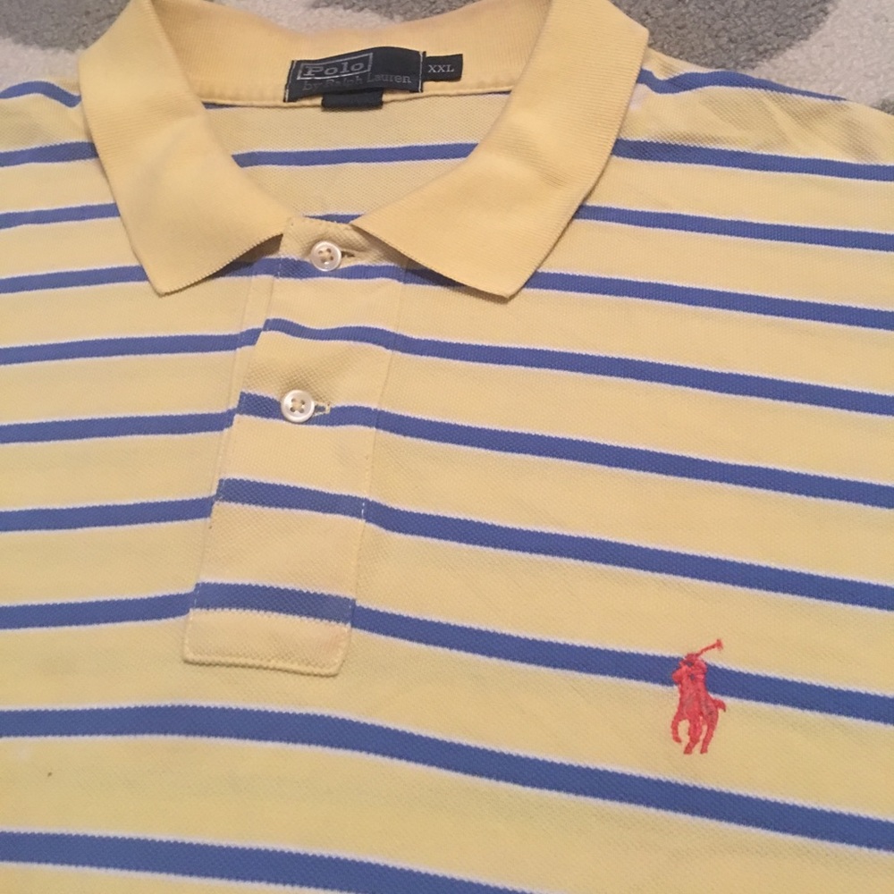 Yellow and Blue Striped polo!