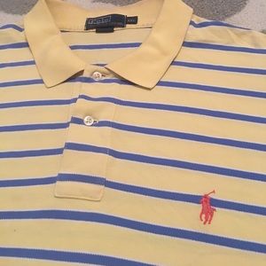 Yellow and Blue Striped polo!