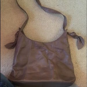 Brown cross body purse