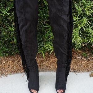 SP fringe thigh high