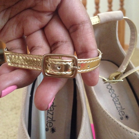 Nude and Black Mary Jane platform heels - Picture 3 of 4