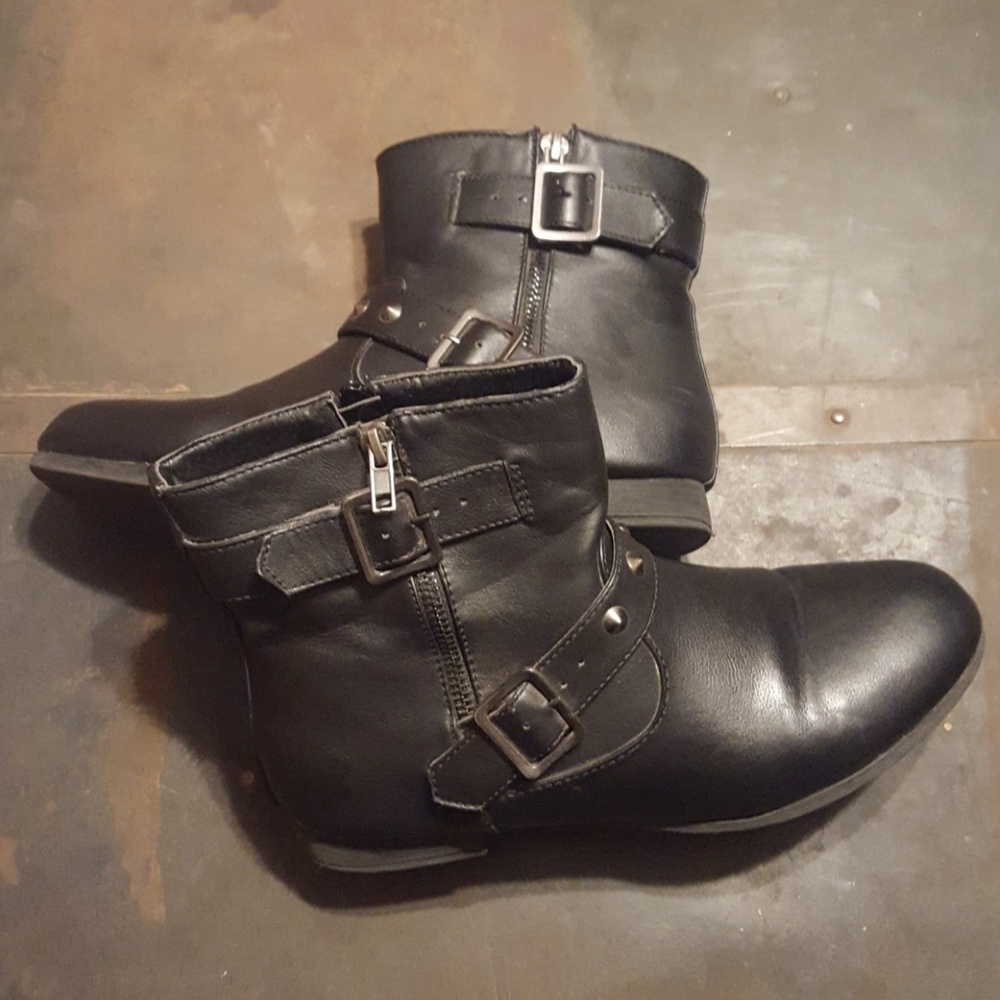 Black Studded Booties