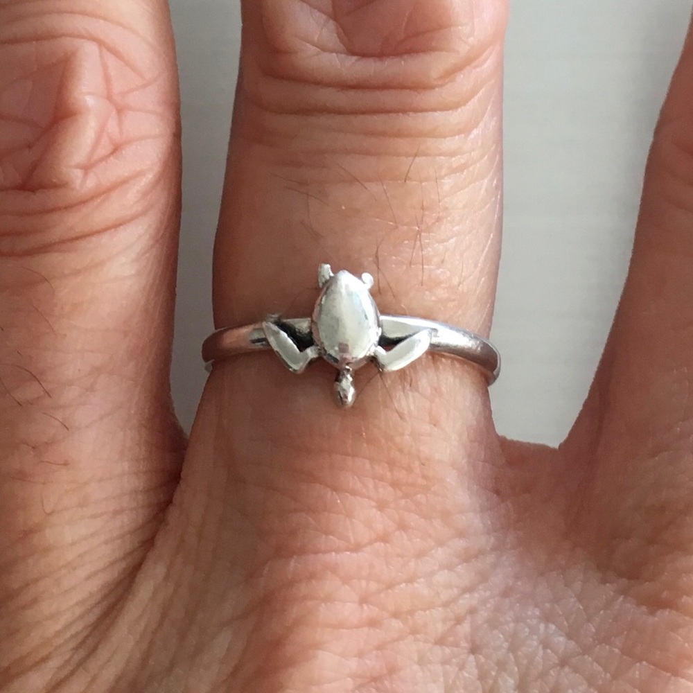 Sterling Silver Small Tortoise Ring - image 2