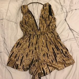 *****HOST PICK***** Black & Gold romper.