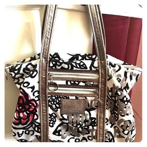 Coach Poppy graffiti handbag. Preowned