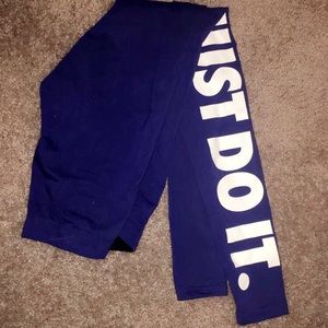 Nike Blue Leggings Just Do It