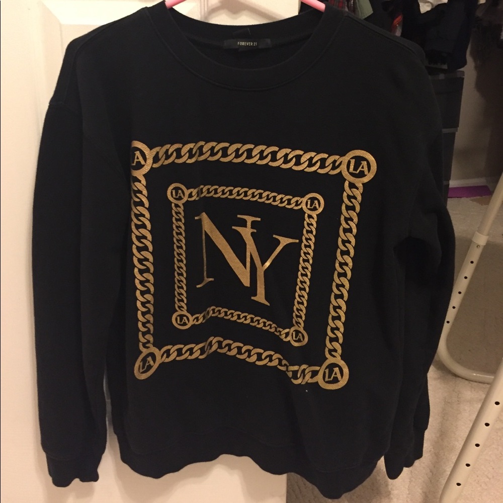 NY LA Black & Gold Sweatshirt