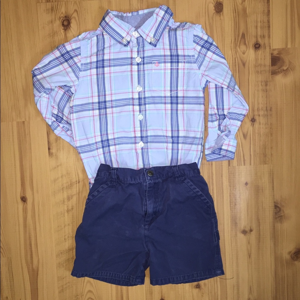 24m onesie and shorts