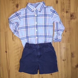 24m onesie and shorts