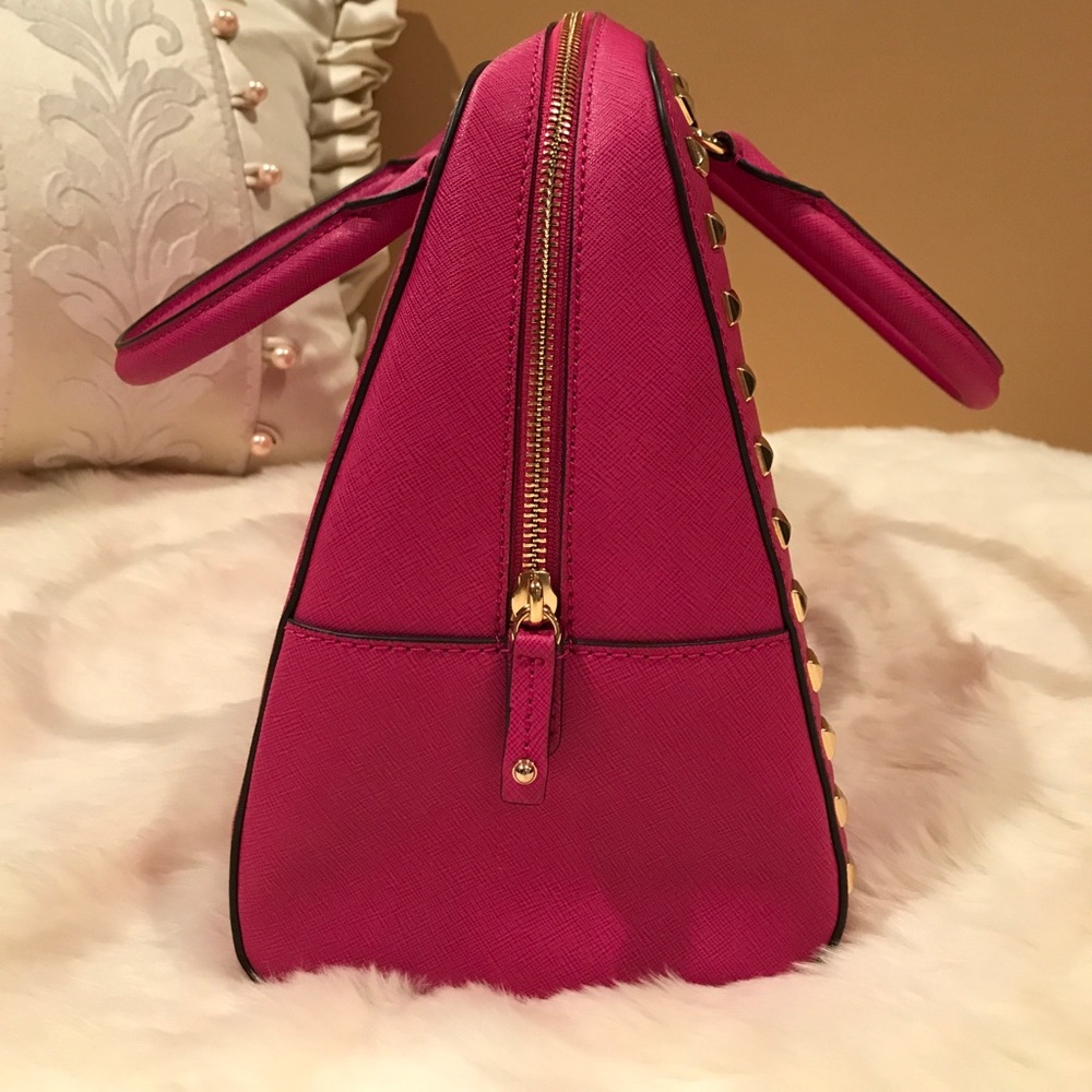 Large Michael Kors Saffiano Stud leather bag - Picture 3 of 8
