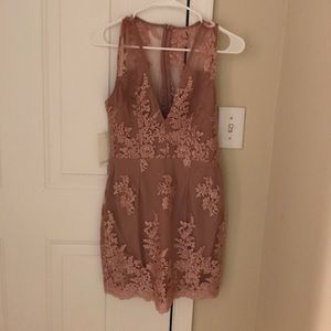 Pink lace/mesh dress
