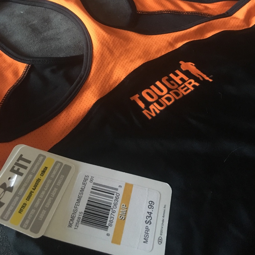 ToughMudder official UA heat gear alpha tank top.