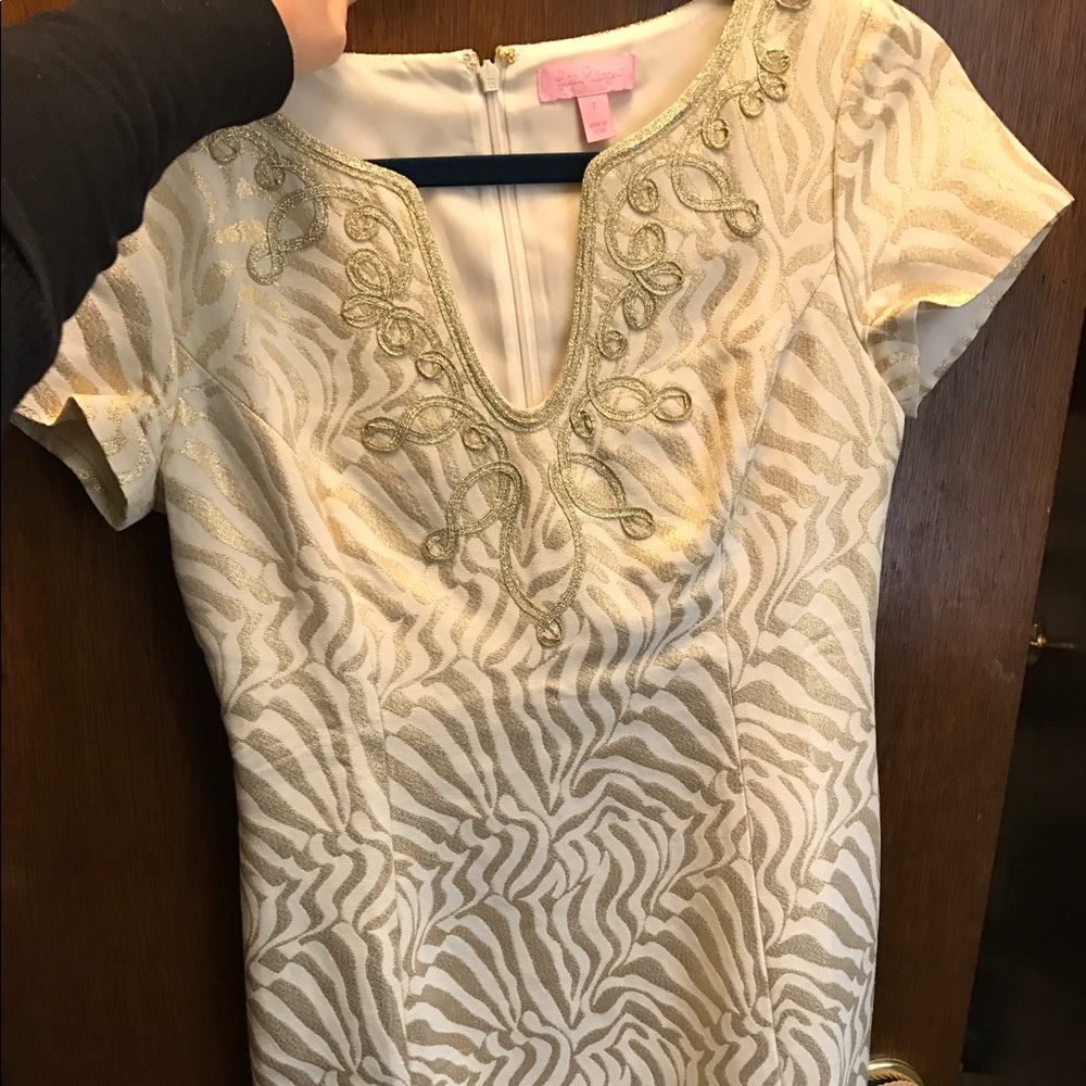Lilly Pulitzer Gold Dress size 2, preowned