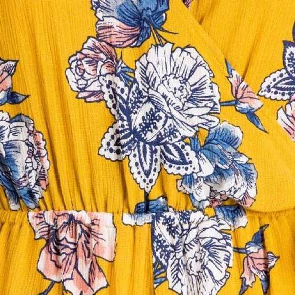 IRENE Floral Print Romper - GOLD - Picture 4 of 4