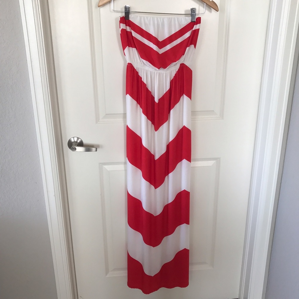 Chevron maxi dress
