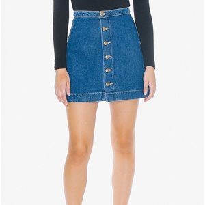 American Apparel Denim Button Up Skirt