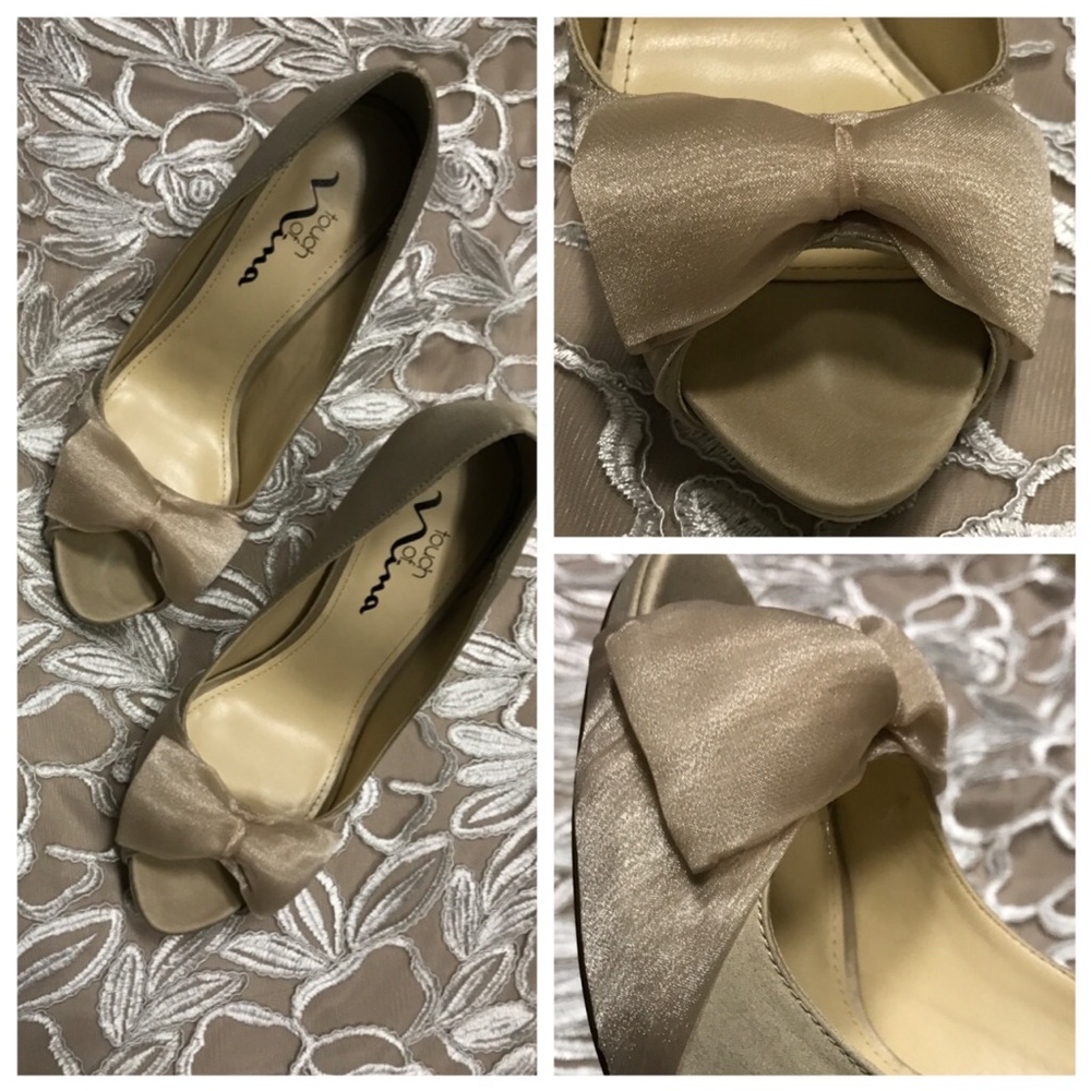 EUC Satin high heels; size 7.5