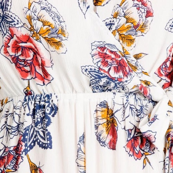 IRENE Floral Print Romper - WHITE - Picture 3 of 3