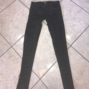 Black distressed jeans