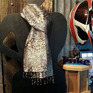 Woman's Handmade Beaded Scarf
