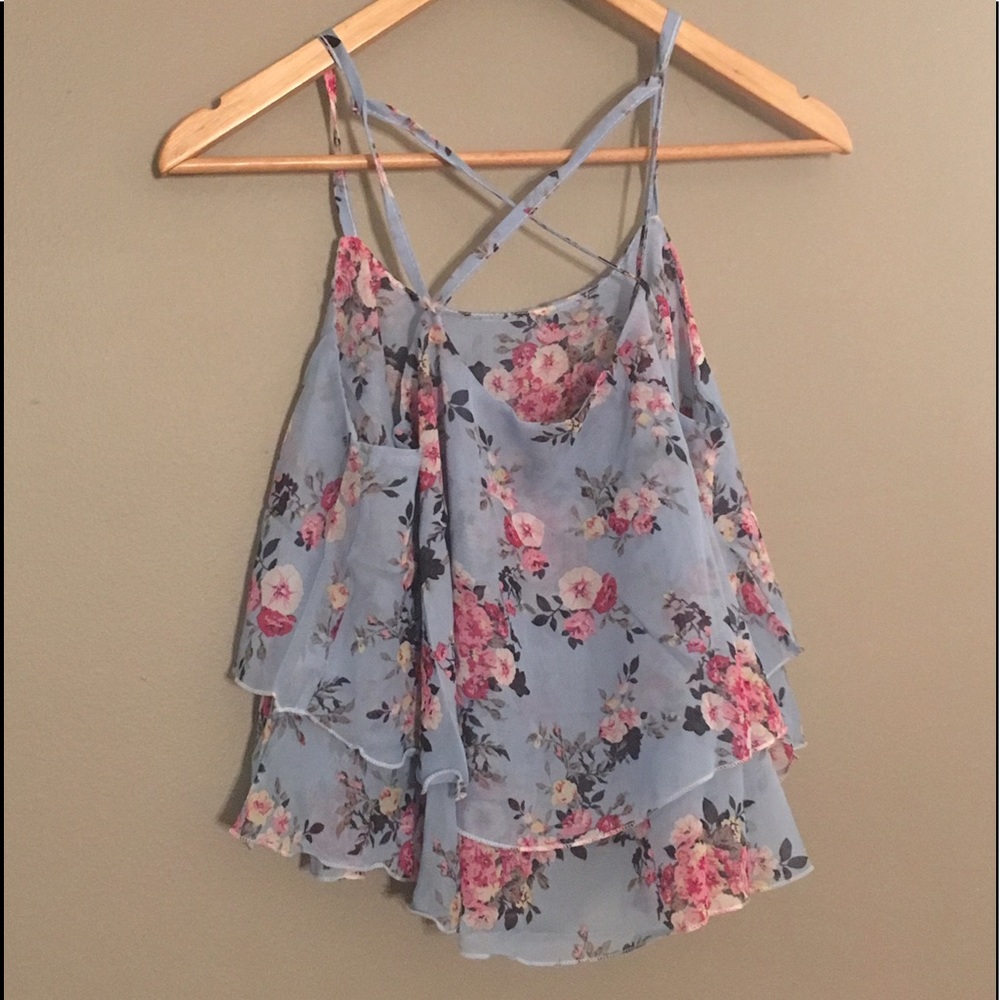 Floral Ruffle Tank