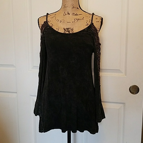 Vintage Wash Cold Shoulder Tunic - Picture 2 of 4