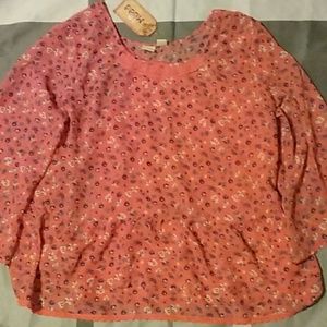 Plus Size Girls Shirt, Mudd Brand, Floral, NWT