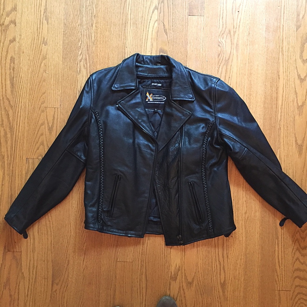 NWOT Xelement leather jacket size Large