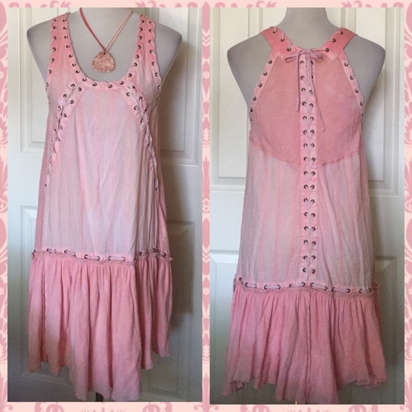 Free People Dresses & Skirts - Free People pink enzyme wash short dress