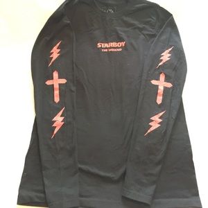 The Weeknd Long Sleeve Starboy TSHIRT - SMALL