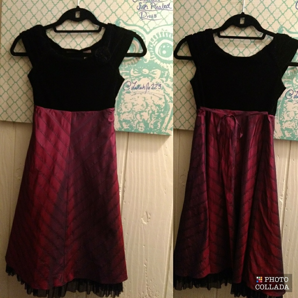 Silk pleated dress