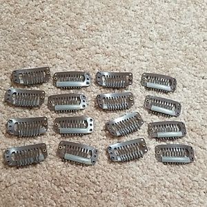 Large brown hair extention/wig clips