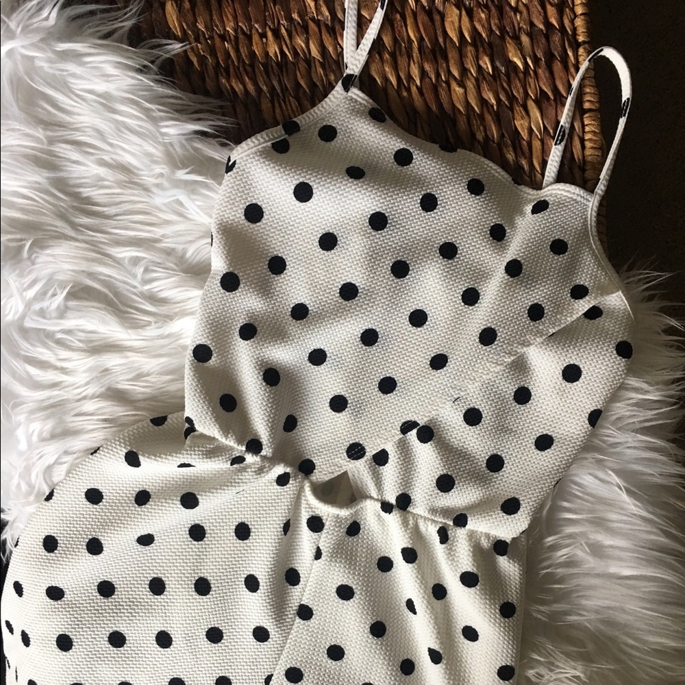 Polkadot Cut-out Romper