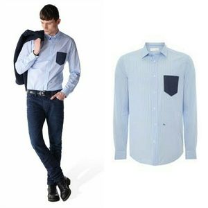 *SOLD*Accent Pocket Button-Up Shirt