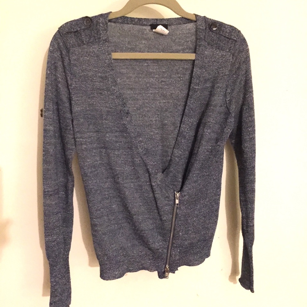 JCrew "Cardigan" with Halfway Zipper